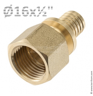Соединение прямое с гайкой TECEspring AX (латунь)