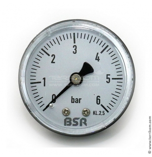 Манометр BSR 6 бар, ⌀&frac14;", ⌀50, аксиальный