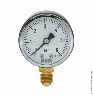 Манометр BSR 6 бар, ⌀&frac14;", ⌀50, радиальный