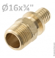 Соединение прямое с ниппелем TECEspring AX (латунь)