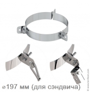 Хомут составной дымохода, под растяжку (нерж. 430)